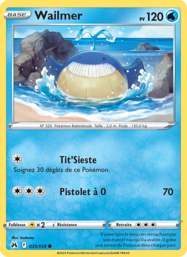 Wailmer 031 — Zénith Suprême (French Pokémon TCG card)