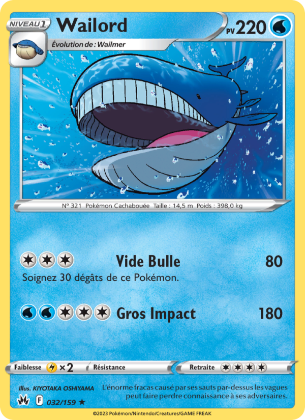 Wailord 032 — Zénith Suprême (French Pokémon TCG card)