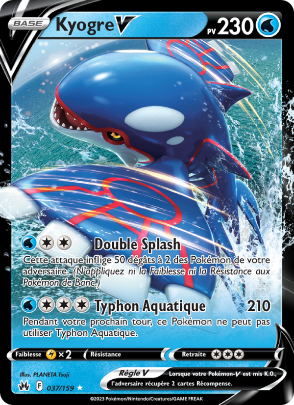 Kyogre V 037 — Zénith Suprême (French Pokémon TCG card)