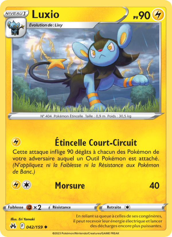Luxio 042 — Zénith Suprême (French Pokémon TCG card)
