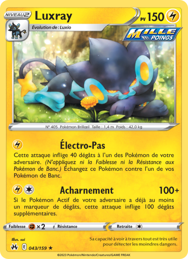 Luxray 043 — Zénith Suprême (French Pokémon TCG card)