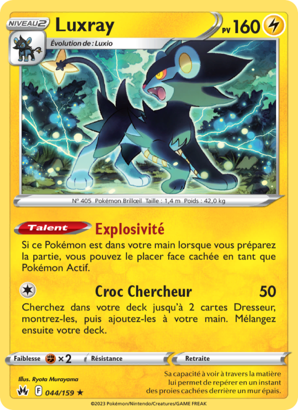 Luxray 044 — Zénith Suprême (French Pokémon TCG card)