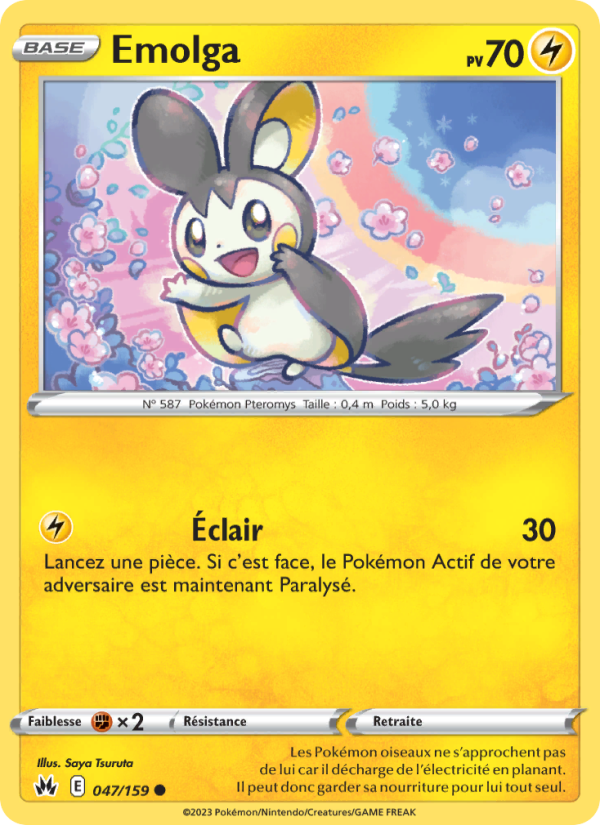 Emolga 047 — Zénith Suprême (French Pokémon TCG card)