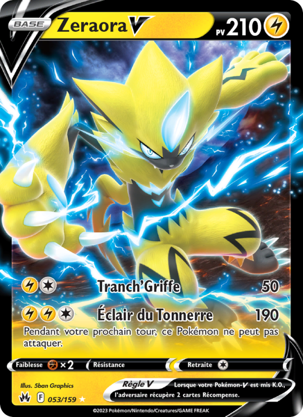 Zeraora V 053 — Zénith Suprême (French Pokémon TCG card)