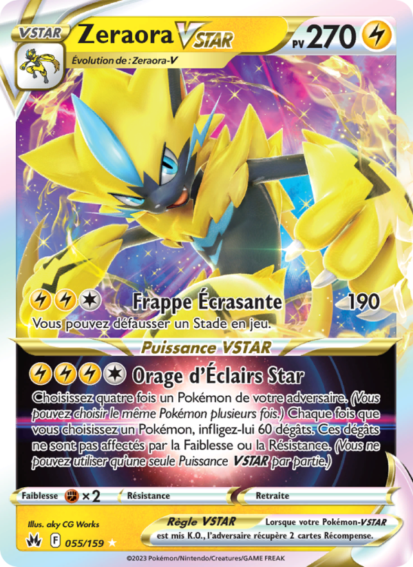 Zeraora VSTAR 055 — Zénith Suprême (French Pokémon TCG card)