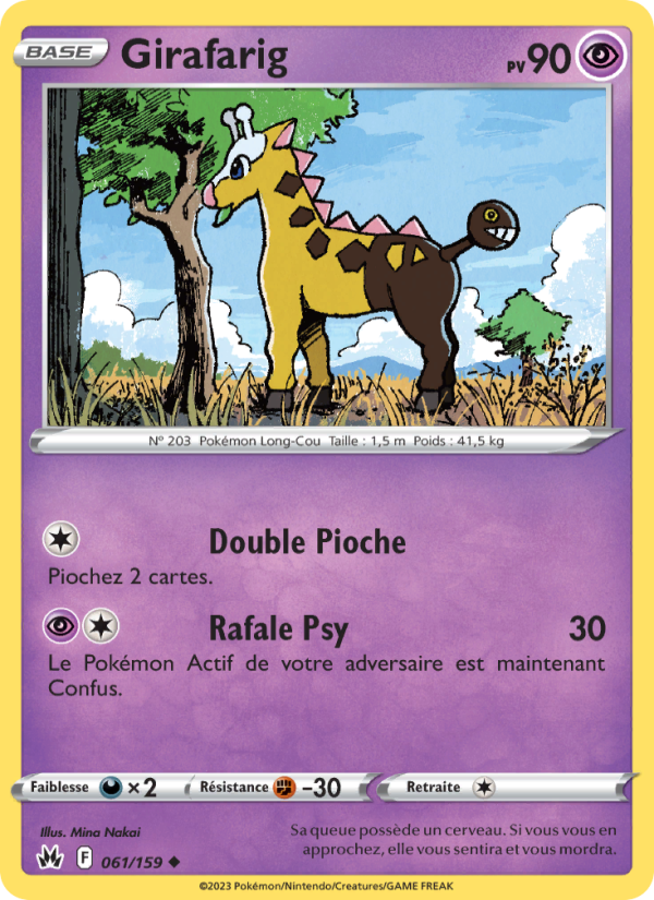 Girafarig 061 — Zénith Suprême (French Pokémon TCG card)