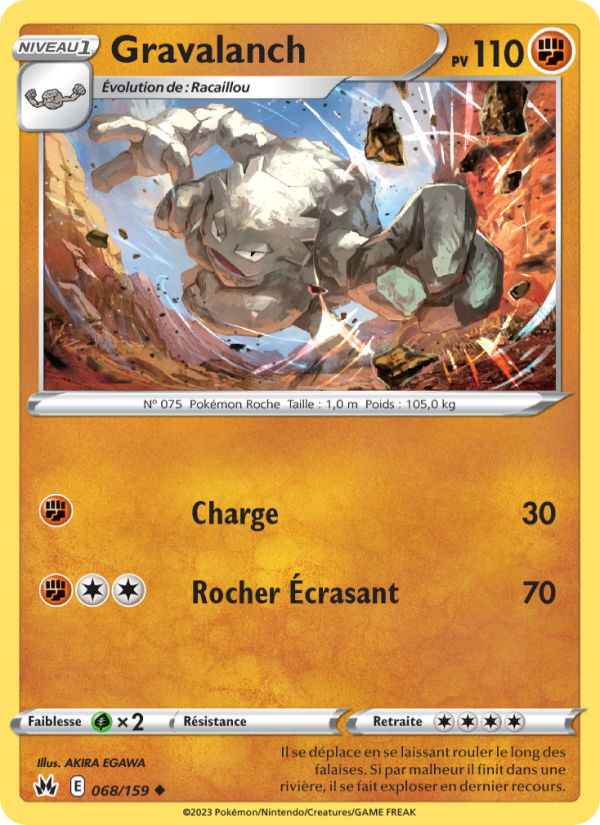 Gravalanch 068 — Zénith Suprême (French Pokémon TCG card)