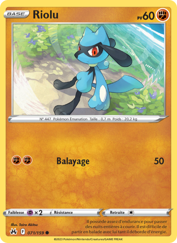 Riolu 071 — Zénith Suprême (French Pokémon TCG card)