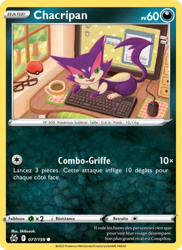 Chacripan 077 — Zénith Suprême (French Pokémon TCG card)