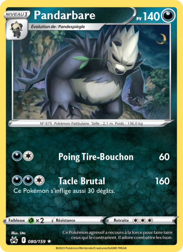 Pandarbare 080 — Zénith Suprême (French Pokémon TCG card)