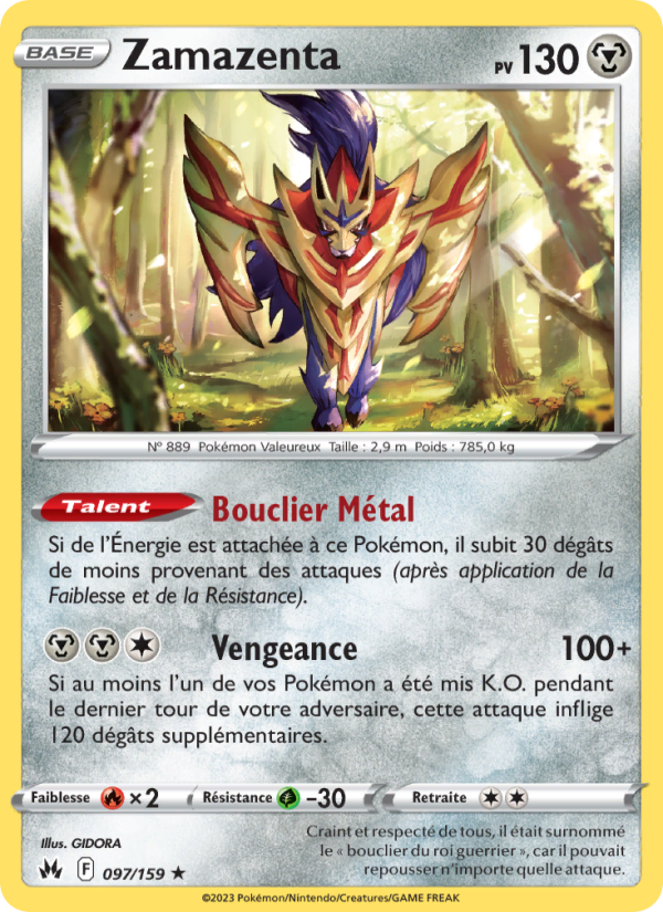 Zamazenta 097 — Zénith Suprême (French Pokémon TCG card)