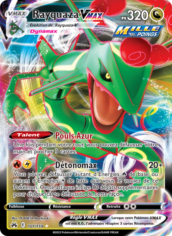 Rayquaza VMAX 101 — Zénith Suprême (French Pokémon TCG card)