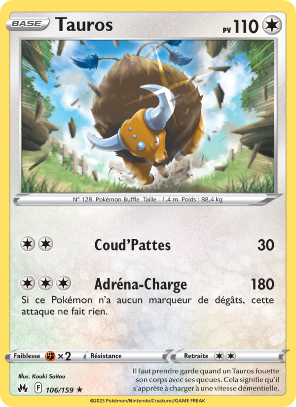 Tauros 106 — Zénith Suprême (French Pokémon TCG card)
