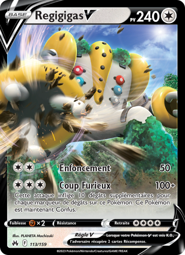 Regigigas V 113 — Zénith Suprême (French Pokémon TCG card)