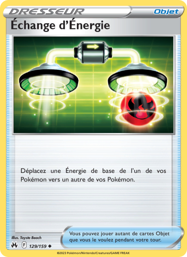 Échange d'Énergie 129 — Zénith Suprême (French Pokémon TCG card)