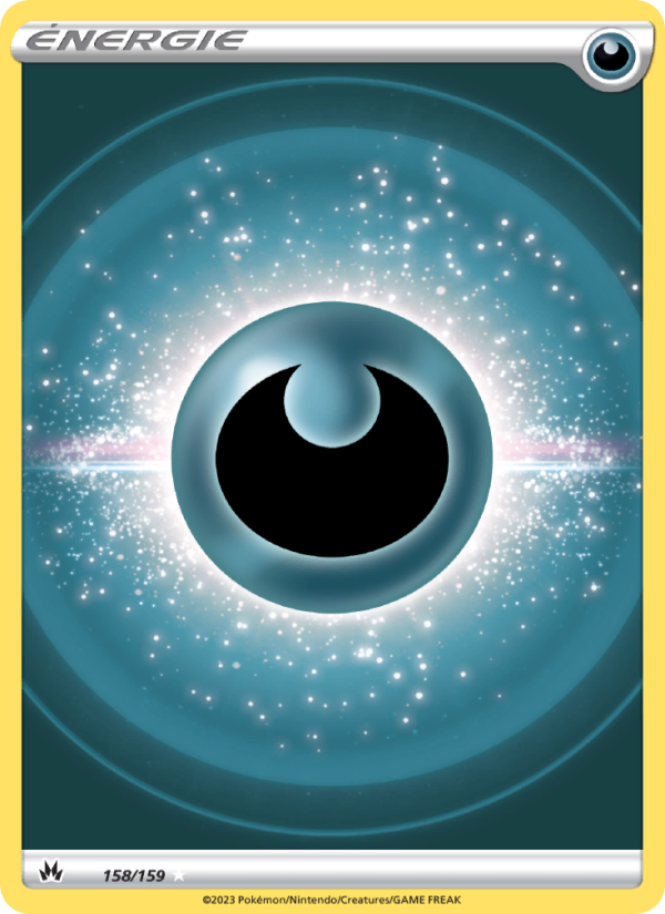 Énergie Obscurité 158 — Zénith Suprême (French Pokémon TCG card)