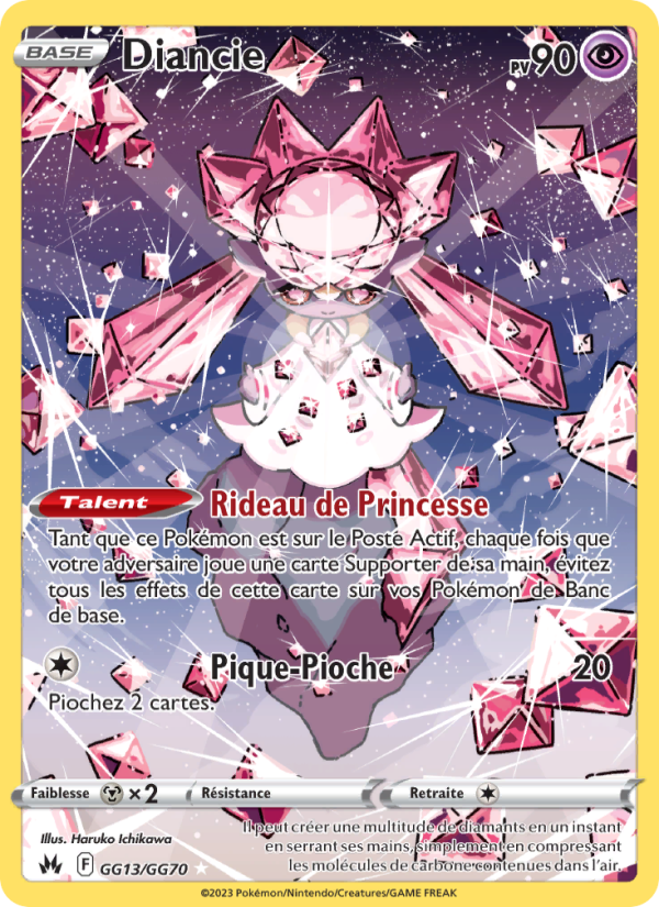 Diancie GG13 — Zénith Suprême (French Pokémon TCG card)