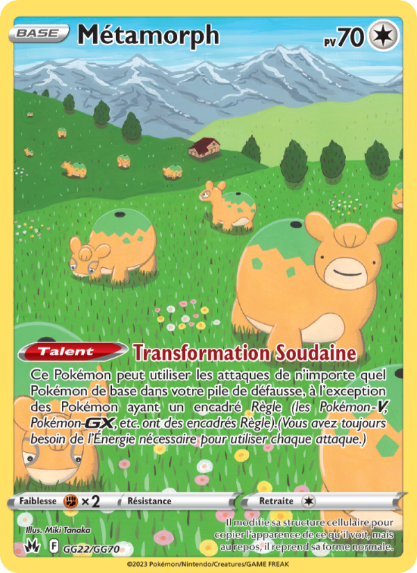 Métamorph GG22 — Zénith Suprême (French Pokémon TCG card)