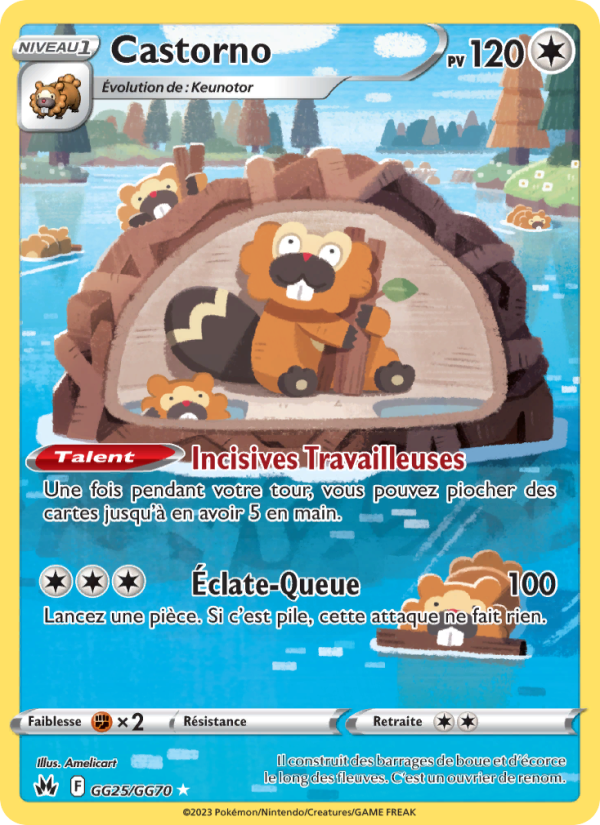 Castorno GG25 — Zénith Suprême (French Pokémon TCG card)