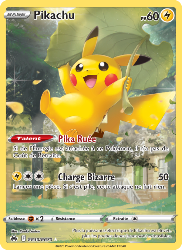 Pikachu GG30 — Zénith Suprême (French Pokémon TCG card)