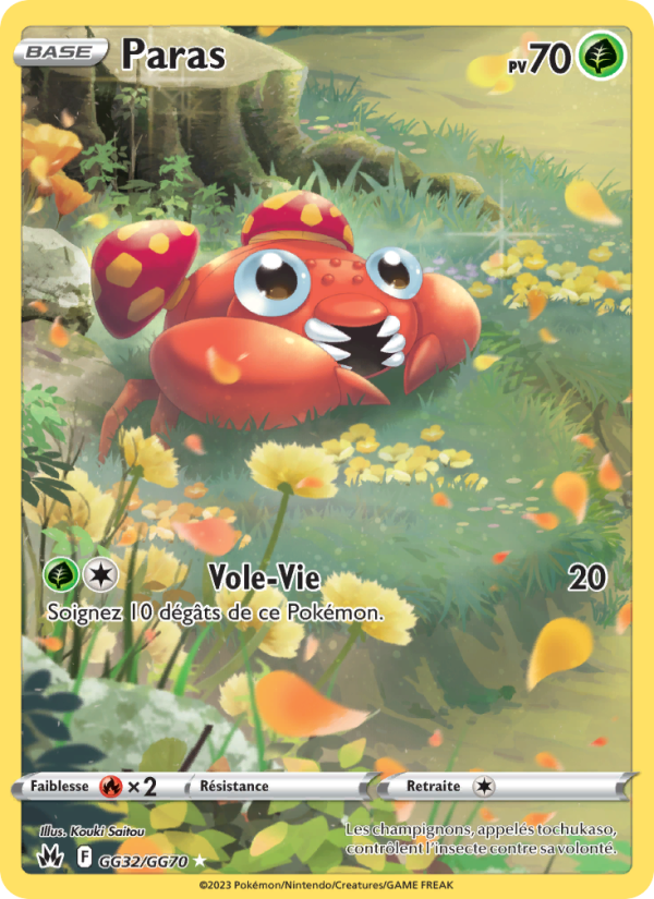 Paras GG32 — Zénith Suprême (French Pokémon TCG card)