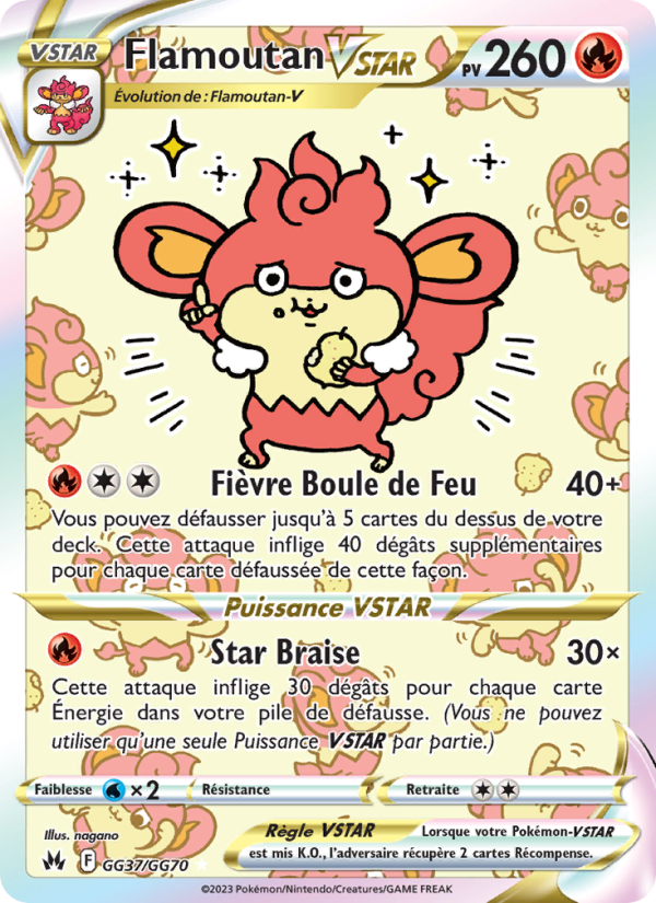 Flamoutan VSTAR GG37 — Zénith Suprême (French Pokémon TCG card)