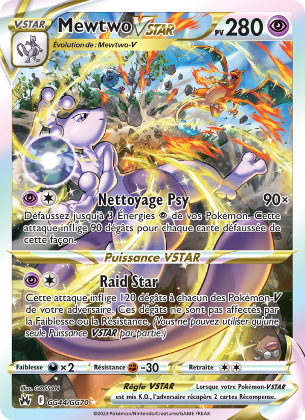 Mewtwo VSTAR GG44 — Zénith Suprême (French Pokémon TCG card)