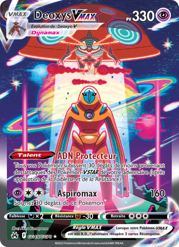 Deoxys VMAX GG45 — Zénith Suprême (French Pokémon TCG card)