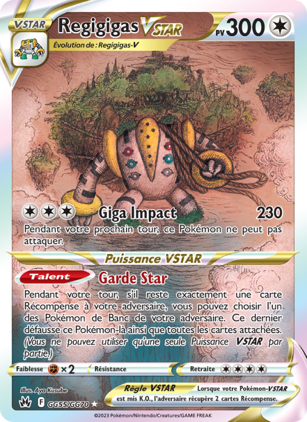 Regigigas VSTAR GG55 — Zénith Suprême (French Pokémon TCG card)