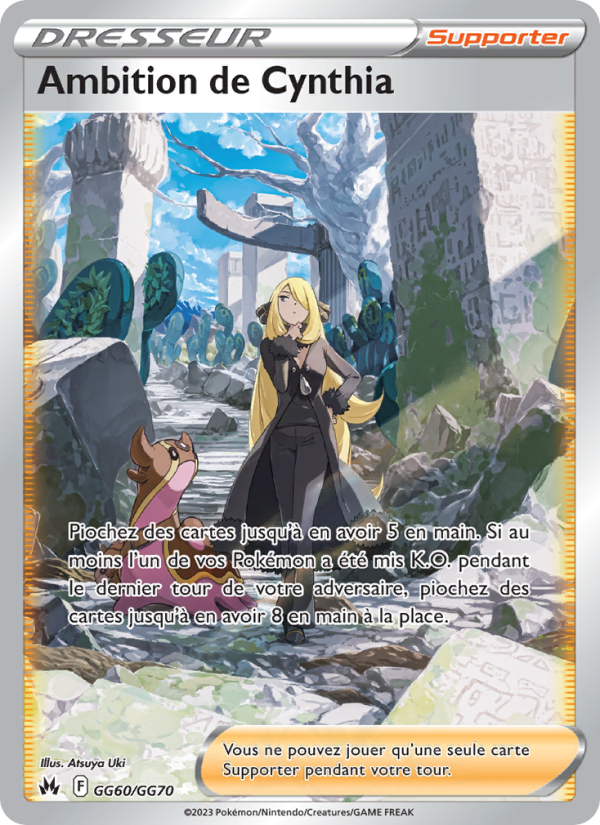 Ambition de Cynthia GG60 — Zénith Suprême (French Pokémon TCG card)
