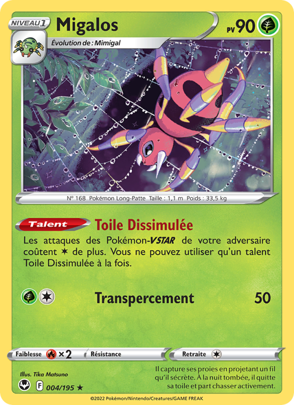 Migalos 004 — Tempête Argentée (French Pokémon TCG card)