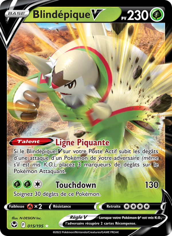 Blindépique V 015 — Tempête Argentée (French Pokémon TCG card)