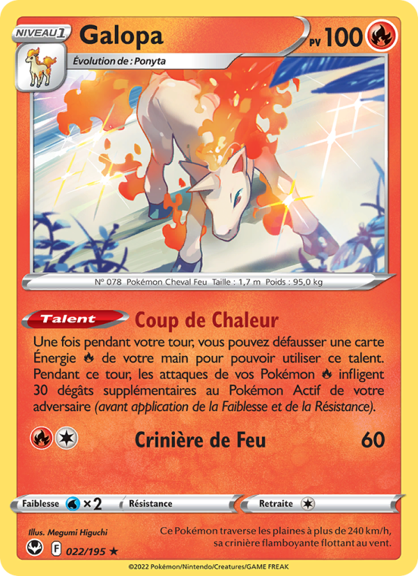 Galopa 022 — Tempête Argentée (French Pokémon TCG card)