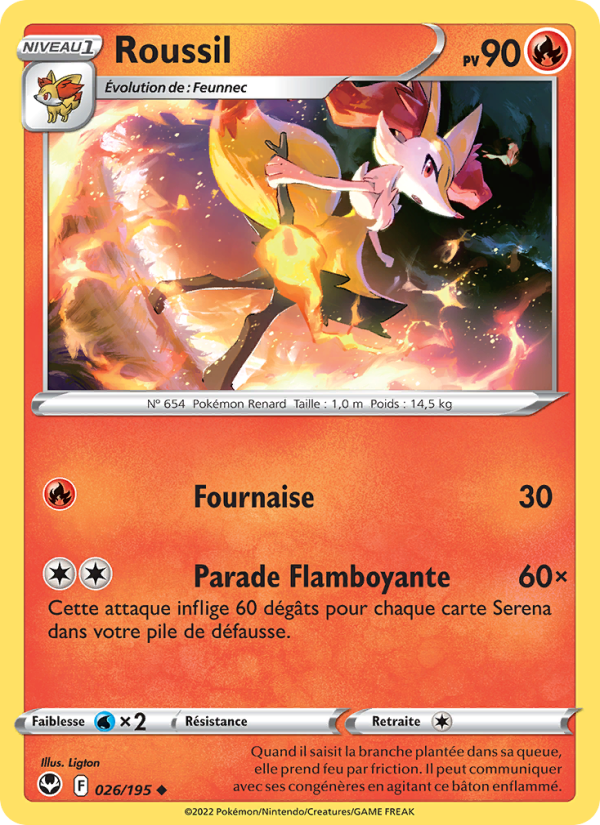 Roussil 026 — Tempête Argentée (French Pokémon TCG card)