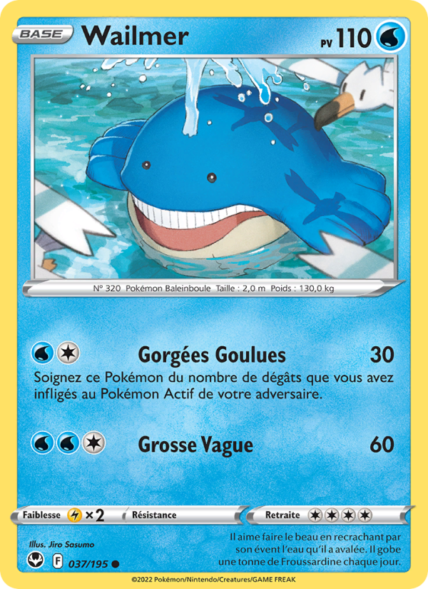 Wailmer 037 — Tempête Argentée (French Pokémon TCG card)