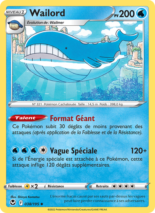 Wailord 038 — Tempête Argentée (French Pokémon TCG card)