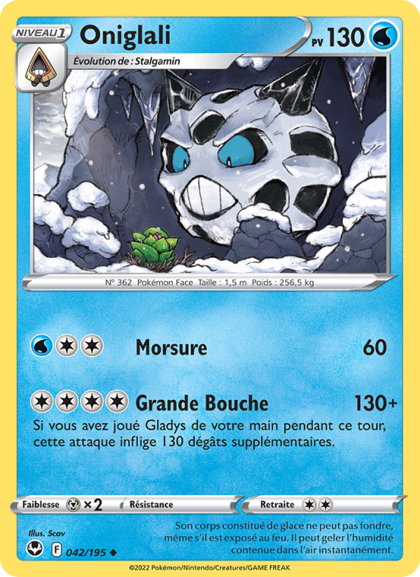 Oniglali 042 — Tempête Argentée (French Pokémon TCG card)