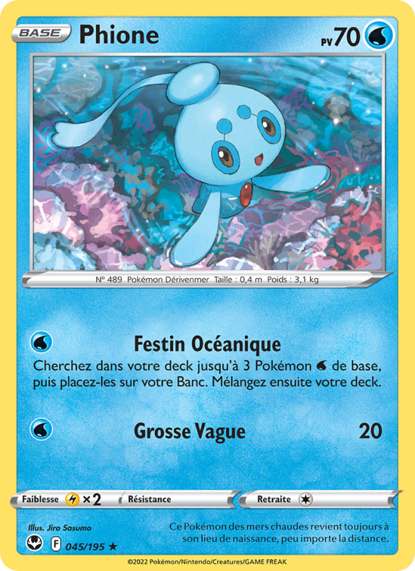 Phione 045 — Tempête Argentée (French Pokémon TCG card)
