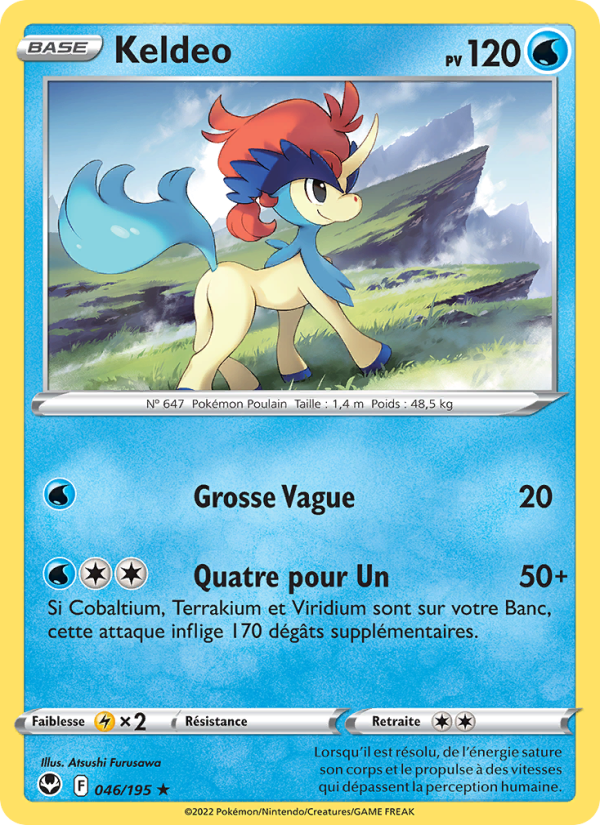 Keldeo 046 — Tempête Argentée (French Pokémon TCG card)