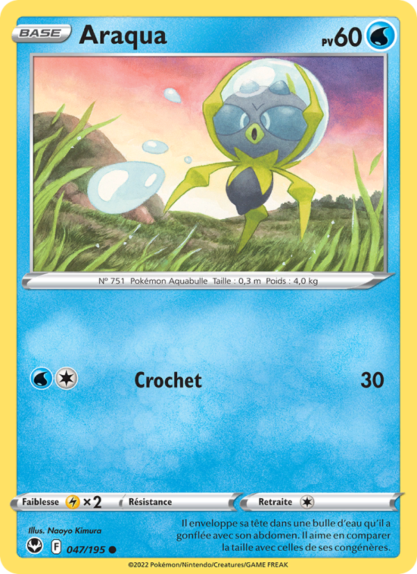 Araqua 047 — Tempête Argentée (French Pokémon TCG card)