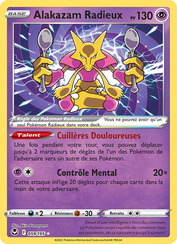 Alakazam Radieux 059 — Tempête Argentée (French Pokémon TCG card)