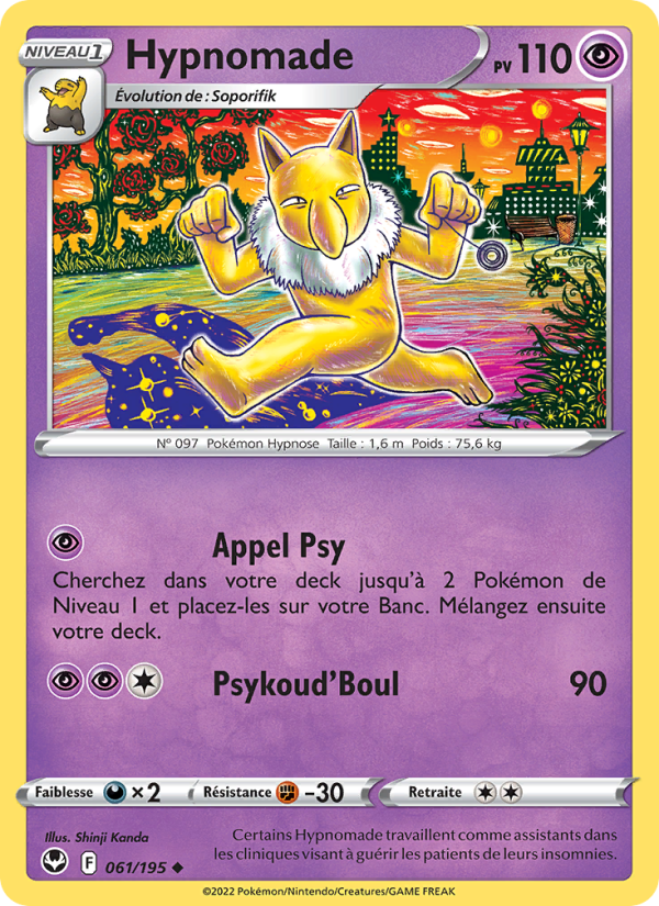 Hypnomade 061 — Tempête Argentée (French Pokémon TCG card)