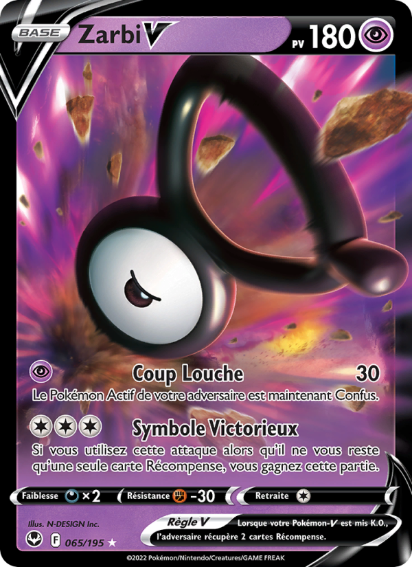 Zarbi V 065 — Tempête Argentée (French Pokémon TCG card)
