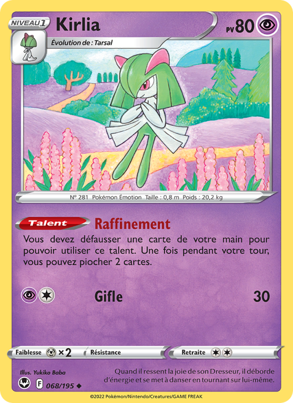 Kirlia 068 — Tempête Argentée (French Pokémon TCG card)