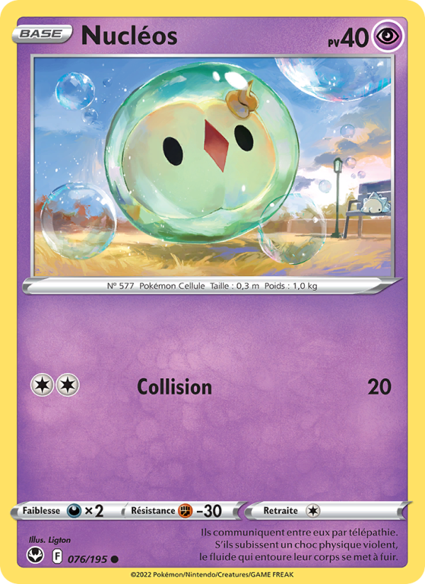 Nucléos 076 — Tempête Argentée (French Pokémon TCG card)