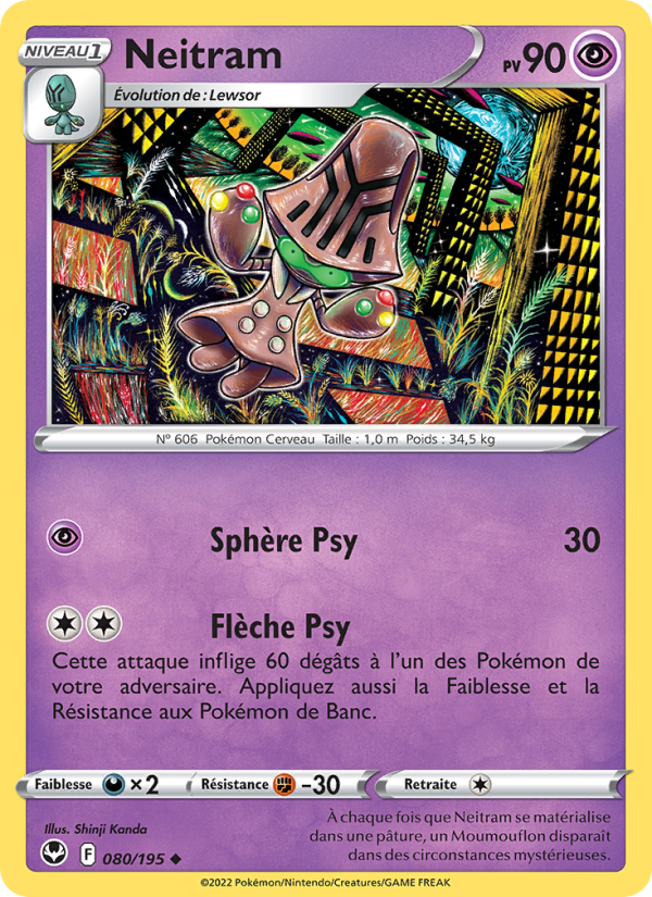 Neitram 080 — Tempête Argentée (French Pokémon TCG card)
