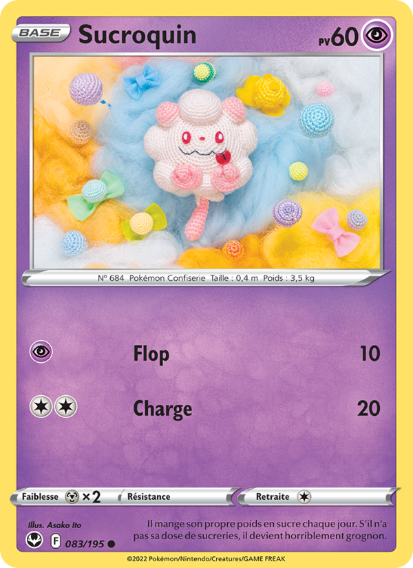 Sucroquin 083 — Tempête Argentée (French Pokémon TCG card)