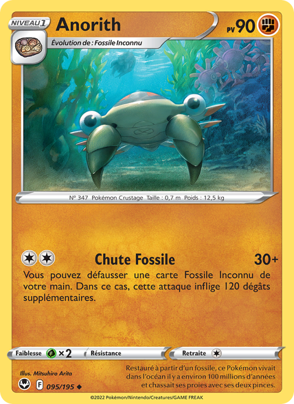 Anorith 095 — Tempête Argentée (French Pokémon TCG card)