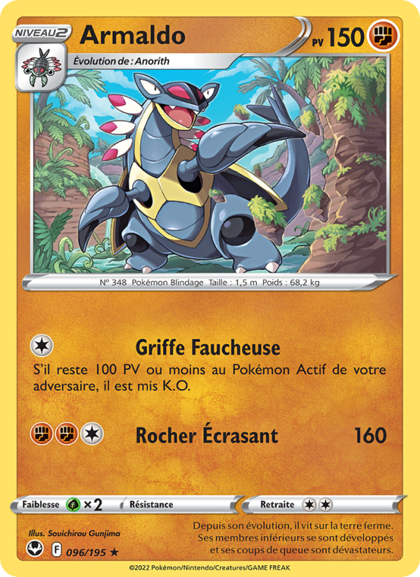 Armaldo 096 — Tempête Argentée (French Pokémon TCG card)
