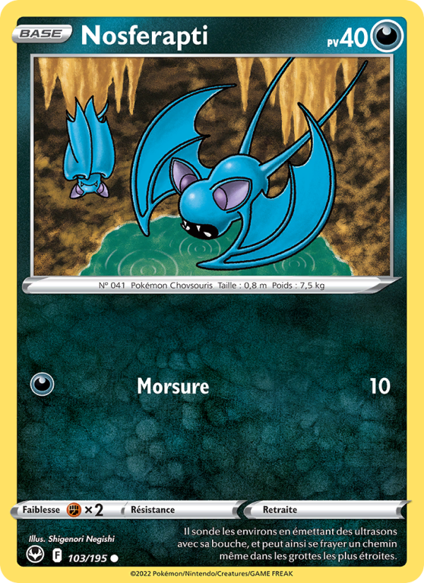Nosferapti 103 — Tempête Argentée (French Pokémon TCG card)